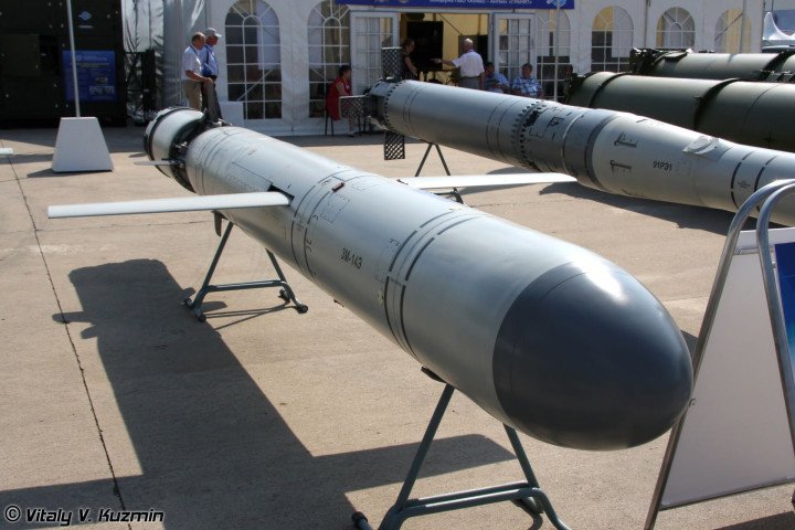 The 3M-14E missile for arming submarines from the integrated Kalibr-PLE/Club-S missile system. (Source: Wikipedia) The 3M-14E missile for arming submarines from the integrated Kalibr-PLE/Club-S missile system. (Source: Wikipedia)
