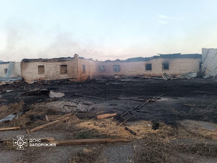 Aftermath of Russian Shelling in Zaporizhzhia Region. (Source: State Emergency Services) Aftermath of Russian Shelling in Zaporizhzhia Region. (Source: State Emergency Services)