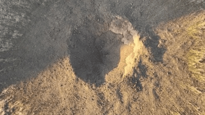 A crater left by a Russian Kh-101 cruise missile after it struck Polish territory during Russia’s overnight attack on Ukraine on July 30, 2026. (Photo: Polish Police) A crater left by a Russian Kh-101 cruise missile after it struck Polish territory during Russia’s overnight attack on Ukraine on July 30, 2026. (Photo: Polish Police)