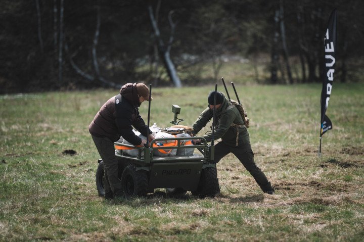 Rys Pro during a test exhibition in Ukraine, on Friday, April 11, 2025. Photo: Andrew Kravchenko/Bloomberg via Getty Images.
