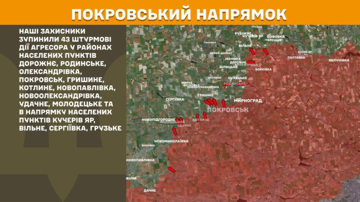 Mapa táctico del eje de Pokrovsk en la región de Donetsk, que muestra las zonas de los múltiples asaltos de las fuerzas rusas y detalla la reciente ruptura táctica de tres kilómetros lograda por las fuerzas ucranianas.