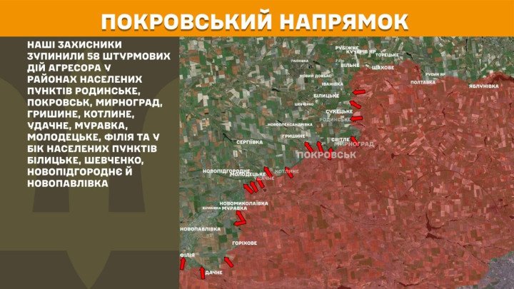  mapa pokrovsk ataques rusos rodynske pokrovsk myrnohrad hryshyne kotlyne udachne muravka combates intensos frente donetsk ofensiva rusa masiva abril 2026 linea del frente