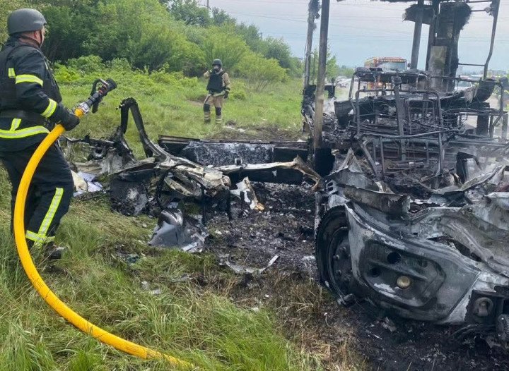 Russian troops target critical industrial infrastructure in Sumy region on May 14, 2025. (Source: Oleh Hryhorov/Facebook) Russian troops target critical industrial infrastructure in Sumy region on May 14, 2025. (Source: Oleh Hryhorov/Facebook)