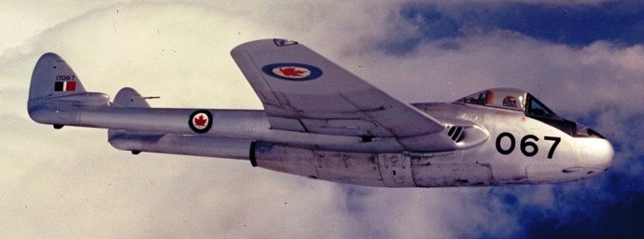 Royal Canadian Air Force de Havilland DH100 Vampire jet during early postwar service. (Photo: Open source)