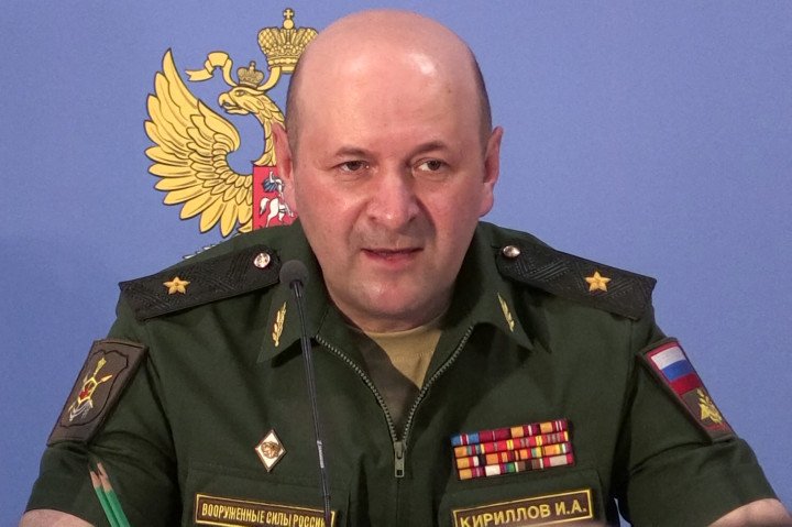 Igor Kirillov, head of the Russian Defence Ministry's radiological, biological and chemical protection unit (Source: AFPTV via Getty Images) Igor Kirillov, head of the Russian Defence Ministry's radiological, biological and chemical protection unit (Source: AFPTV via Getty Images)