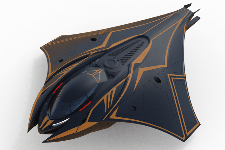 Kronos submarine concept, top view. Manta ray–inspired design. (Source: Highland Systems) Kronos submarine concept, top view. Manta ray–inspired design. (Source: Highland Systems)