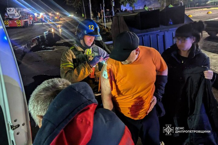 Aftermath of the Strike on Kryvyi Rih. (Source: SESU) Aftermath of the Strike on Kryvyi Rih. (Source: SESU)