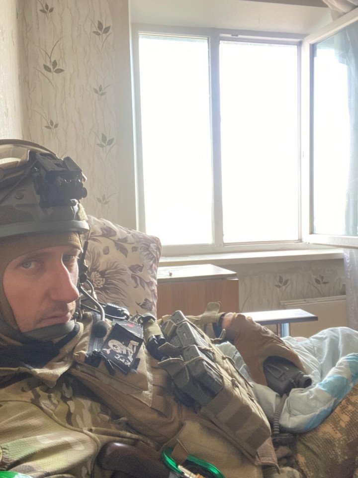 Serhiy Stakhovsky in the town of Orikhiv on the Zaporizhzhia front. Photo: Serhiy Stakhovsky.