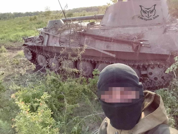 Improvised Russian MT-LB modified with a Nona-S turret. (Source: Militarnyi)