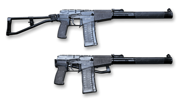 AS “Val” special automatic rifle shown with stock extended and folded. (Photo: Wikimedia Commons)