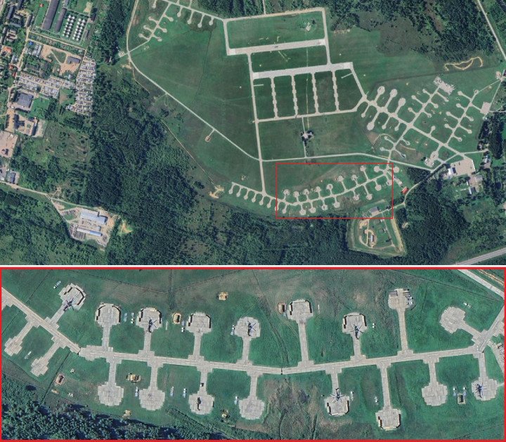 Airfield of Russia’s 344th Army Aviation Training Center. Satellite image by Airbus, August 28, 2024. (Source: Militarnyi)