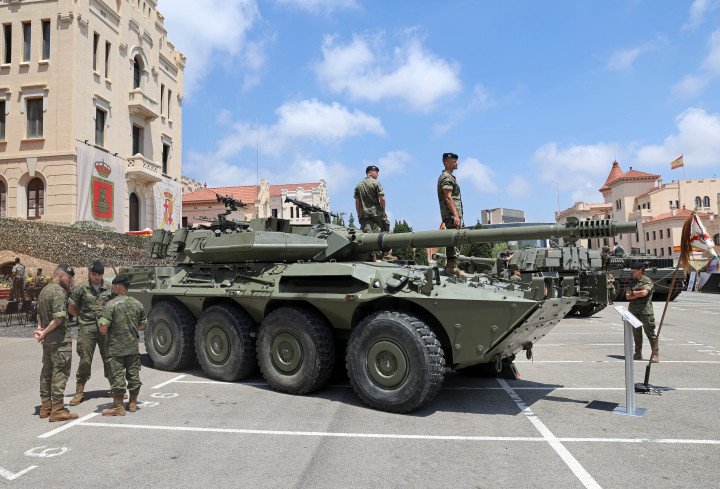 A B1 Centauro armored vehicle, belonging to the Spanish Army, in Barcelona, Spain, on June 6, 2025. (Source: Getty Images) A B1 Centauro armored vehicle, belonging to the Spanish Army, in Barcelona, Spain, on June 6, 2025. (Source: Getty Images)