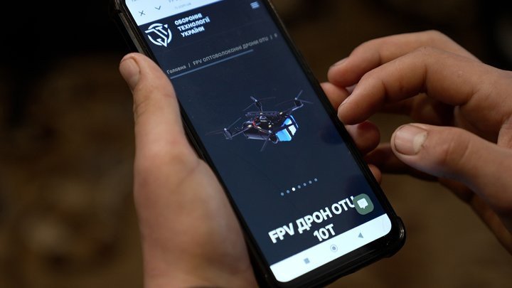 An FPV drone on fiber optics that was neutralized by Anatoly Prokhorenko. (Source: Suspilne Chernihiv)