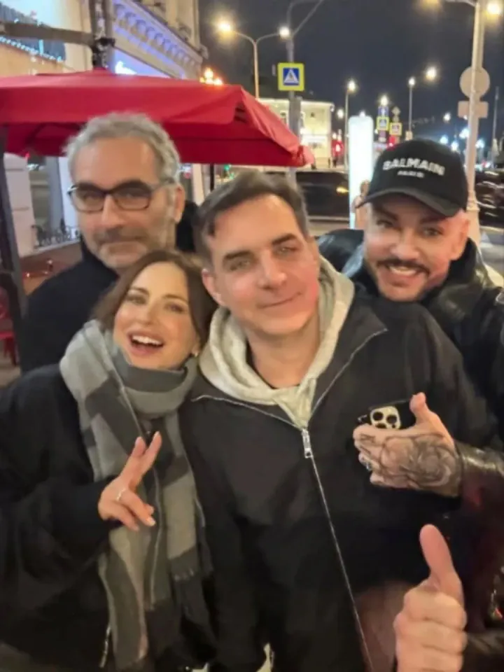 Greek composer Dimitris Kontopoulos poses with Russian singer Philipp Kirkorov in a photo shared on Instagram. (Source: Instagram/@dimitriskontopoulos)