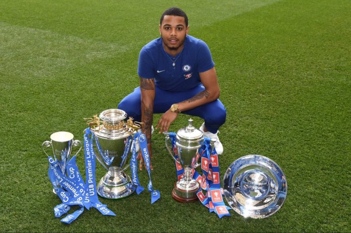 Nicolas Tié poses with youth trophies won with Chelsea, including the U18 Premier League Cup. (Source: Instagram/@nicolas_tie) Nicolas Tié poses with youth trophies won with Chelsea, including the U18 Premier League Cup. (Source: Instagram/@nicolas_tie)