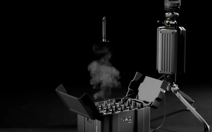 CGI image showing an NAD mini-missile launched from a “launch crate.” (Source: The Telegraph)