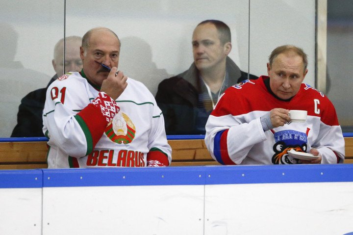 Putin, Lukashenko, hockey, sport