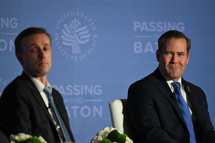 Incoming National Security Advisor Mike Waltz (R) and US National Security Adviser Jake Sullivan in Washington, DC. (Photo by ANDREW CABALLERO-REYNOLDS/AFP via Getty Images) Incoming National Security Advisor Mike Waltz (R) and US National Security Adviser Jake Sullivan in Washington, DC. (Photo by ANDREW CABALLERO-REYNOLDS/AFP via Getty Images)