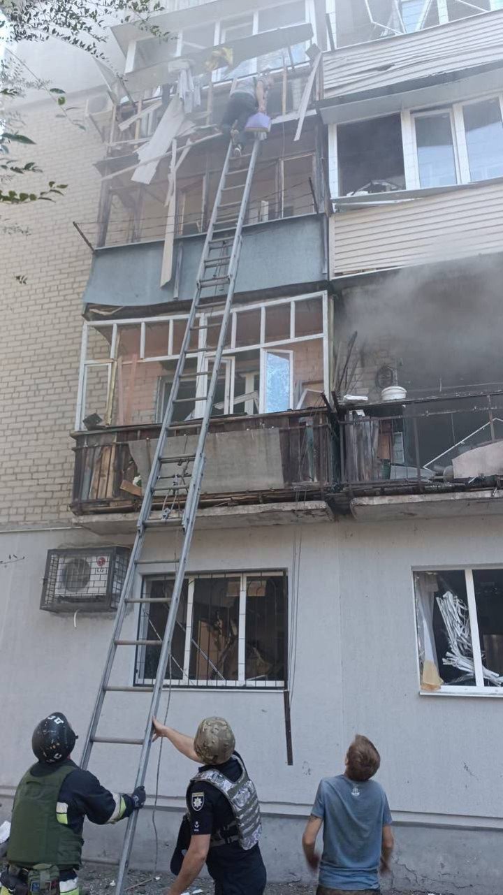 The aftermath of Russia’s strike on Pavlograd in Dnipropetrovsk region, Ukraine, September 6, 2024. (Source: State Emergency Service of Ukraine in Dnipropetrovsk region)