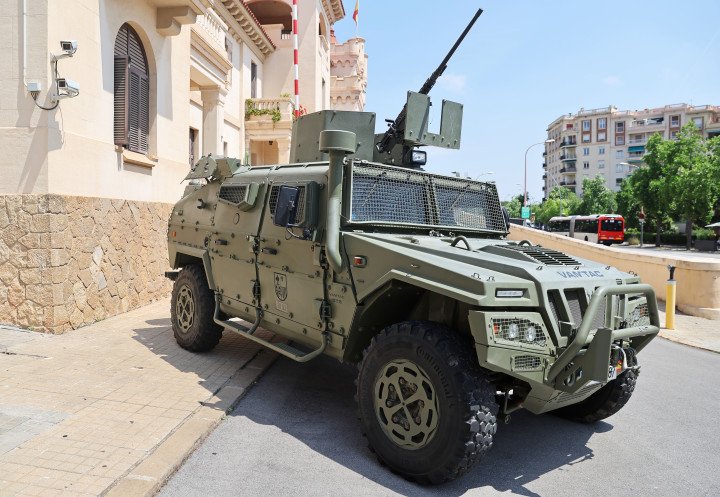 VAMTAC ST5 all-terrain vehicle displayed during Armed Forces Day at Bruch Barracks in Barcelona, Spain, June 6, 2025. (Source: Getty Images) VAMTAC ST5 all-terrain vehicle displayed during Armed Forces Day at Bruch Barracks in Barcelona, Spain, June 6, 2025. (Source: Getty Images)