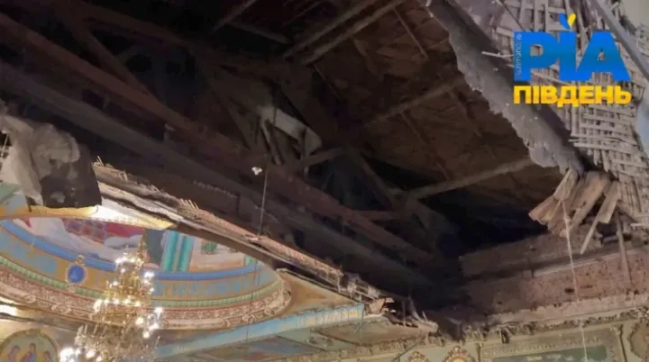 A Russian missile strike in Zaporizhzhia caused severe damage to St. Andrew’s Cathedral. (Source: Ria Pivden) A Russian missile strike in Zaporizhzhia caused severe damage to St. Andrew’s Cathedral. (Source: Ria Pivden)