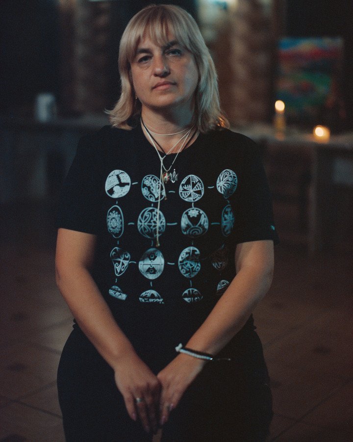 Oksana Tsybukh, the mother of the fallen paramedic Iryna Tsybukh, joined the project to conduct a pysanka decorating workshop for the Repower project’s participants. Photo: Josh Olley/ UNITED24 Media