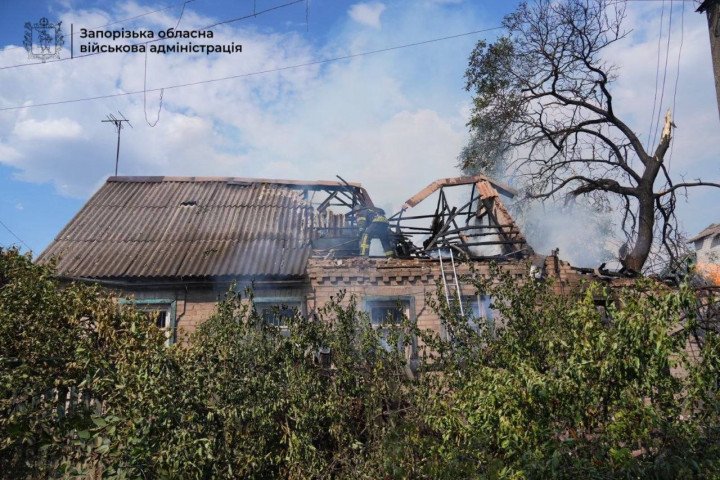 Russian forces targeted a residential neighborhood. (Source: Zaporizhzhia Regional Military Administration) Russian forces targeted a residential neighborhood. (Source: Zaporizhzhia Regional Military Administration)