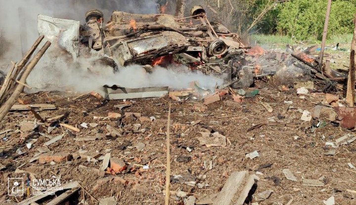 The aftermath of Russian forces’ attacks on the Sumy region, Ukraine, May 14, 2025. (Source: Sumy Regional Military Administration) The aftermath of Russian forces’ attacks on the Sumy region, Ukraine, May 14, 2025. (Source: Sumy Regional Military Administration)