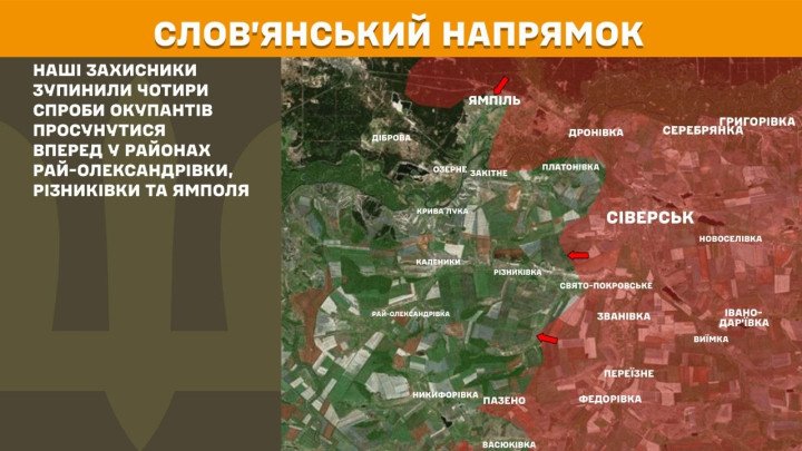 Mapa del frente en Sloviansk donde Ucrania detuvo avances rusos