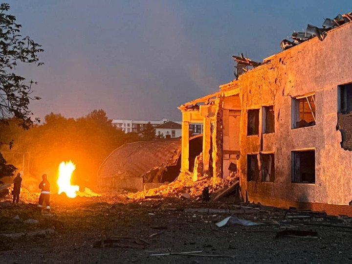 The aftermath of an airstrike on a university (Source: Naftogaz) The aftermath of an airstrike on a university (Source: Naftogaz)