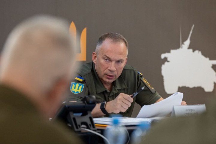 Commander-in-Chief of the Armed Forces of Ukraine Oleksandr Syrskyi during a military briefing. (Source: Syrskyi/Telegram) Commander-in-Chief of the Armed Forces of Ukraine Oleksandr Syrskyi during a military briefing. (Source: Syrskyi/Telegram)