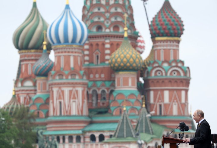 Russian leader Vladimir Putin speeches during the Red Square “Victory Day” Parade, on May 9, 2019 in Moscow, Russia. Photo: Mikhail Svetlov/Getty Images