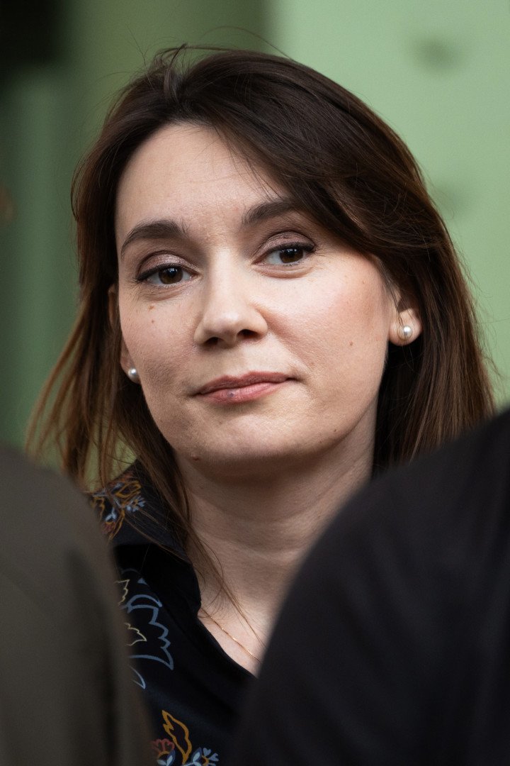 Xenia Fedorova, the former director of the French version of Russian state-run foreign language channel RT, which was banned in France after the Russian invasion of Ukraine. (Photo by Xavier Galiana via Getty Images)