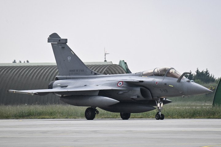 A French Air and Space Force Rafale fighter jet at Air Base 115 in Orange, France. (Source: Getty Images) A French Air and Space Force Rafale fighter jet at Air Base 115 in Orange, France. (Source: Getty Images)