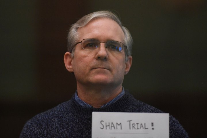 Paul Whelan, a former US marine accused of espionage and arrested in Russia in December 2018, stands inside a defendants' cage as he waits to hear his verdict in Moscow on June 15, 2020. (Source: Getty Images) Paul Whelan, a former US marine accused of espionage and arrested in Russia in December 2018, stands inside a defendants' cage as he waits to hear his verdict in Moscow on June 15, 2020. (Source: Getty Images)