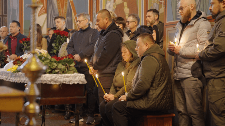 A photo from the farewell ceremony held at St. Michael’s Monastery in Kyiv, Ukraine, on October 27, 2025. Photo by Yegor Terletskyi/UNITED24 Media.