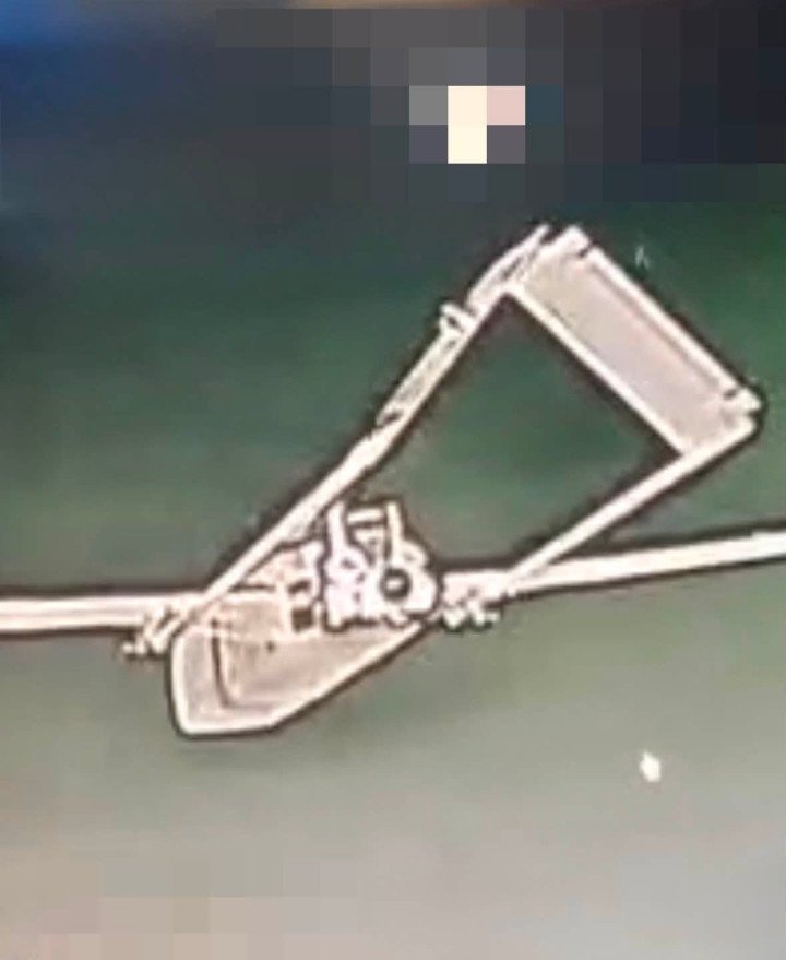 A damaged drone seen at close range through an interceptor’s camera. (Source: Serhii “Flash” Beskrestnov) A damaged drone seen at close range through an interceptor’s camera. (Source: Serhii “Flash” Beskrestnov)