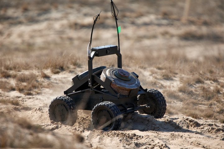A Ukrainian ARK-1 unmanned ground vehicle developed under the Brave1 defense technology initiative. (Source: Brave1) A Ukrainian ARK-1 unmanned ground vehicle developed under the Brave1 defense technology initiative. (Source: Brave1)