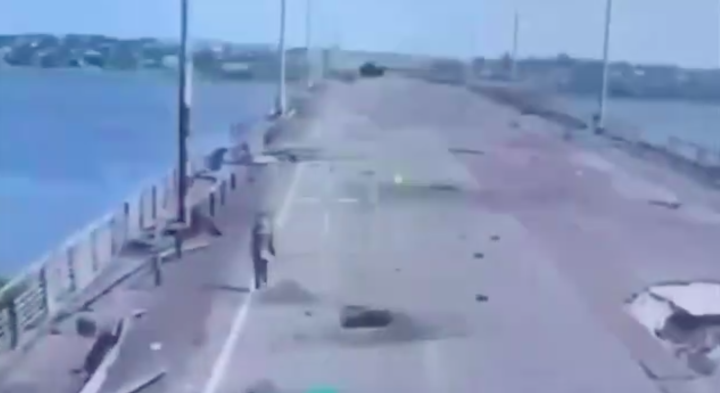 Source: screenshot from the video made by a Ukrainian drone operator Source: screenshot from the video made by a Ukrainian drone operator