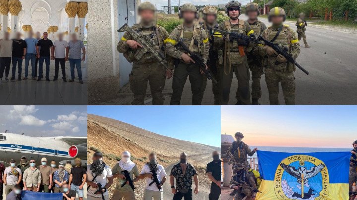 Ukrainian military intelligence personnel pictured during overseas deployments in desert and maritime environments. (Source: Kyrylo Budanov) Ukrainian military intelligence personnel pictured during overseas deployments in desert and maritime environments. (Source: Kyrylo Budanov)