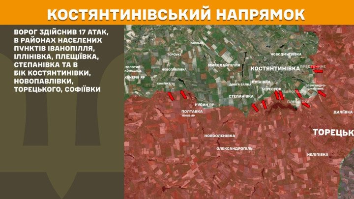 Situación en el frente de Kostiantynivka, en la región de Donetsk. Intensos combates urbanos y asaltos terrestres rusos contra las vitales líneas de suministro ucranianas.