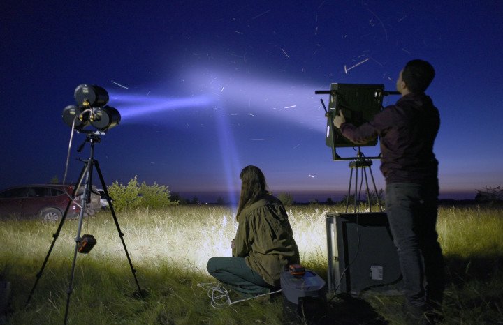 Searchlights indentifying Russian air attacks for air defense (Source: Kaniuka Ruslan via Getty Images) Searchlights indentifying Russian air attacks for air defense (Source: Kaniuka Ruslan via Getty Images)