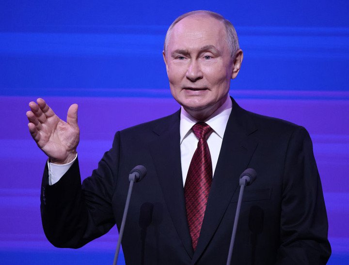 El líder ruso Vladimir Putin presenta un discurso. Foto: Contribuidor/Getty Images.