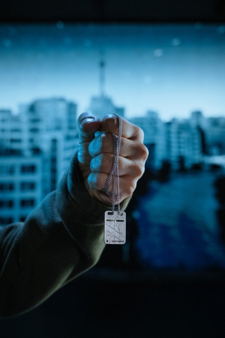 Canadian-Ukrainian brand Saint Javelin has teamed up with the Ukrainian brand RBTNK to release a limited edition steel tag collection. (Source: RBTNK) Canadian-Ukrainian brand Saint Javelin has teamed up with the Ukrainian brand RBTNK to release a limited edition steel tag collection. (Source: RBTNK)