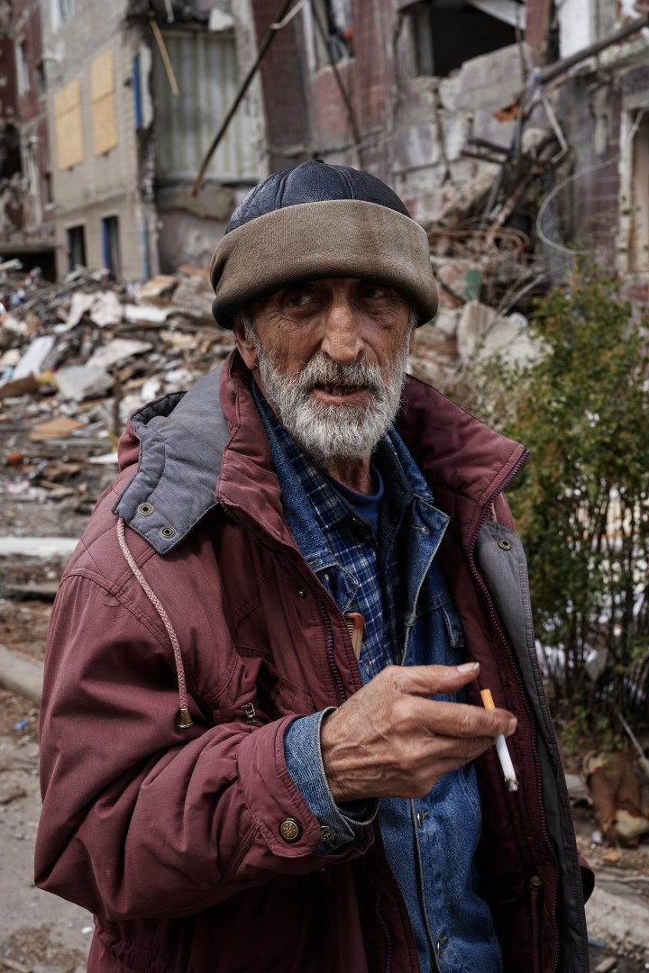 Ivan, Kostiantynivka resident, whose apartment was destroyed by a Russian strike. Ivan, Kostiantynivka resident, whose apartment was destroyed by a Russian strike.