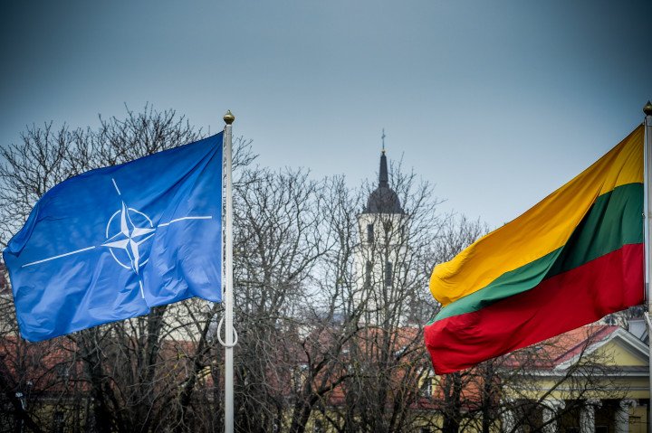 Lithuania and NATO flags. (Source: Gitanas Nauseda / Twitter) Lithuania and NATO flags. (Source: Gitanas Nauseda / Twitter)