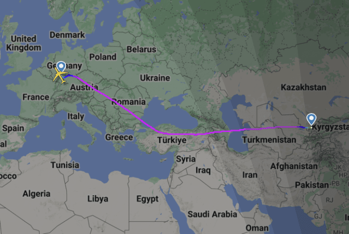 As of January 20, Uzbekistan Airways began operating flights to European countries bypassing Russian and Belarusian airspace. (Source: flightradar24) As of January 20, Uzbekistan Airways began operating flights to European countries bypassing Russian and Belarusian airspace. (Source: flightradar24)