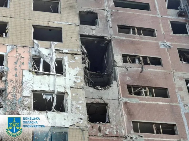 The aftermath of Russia’s shelling in Kramatorsk, Donetsk region, January 15, 2025. (Source: Office of the Prosecutor General in the Donetsk region) The aftermath of Russia’s shelling in Kramatorsk, Donetsk region, January 15, 2025. (Source: Office of the Prosecutor General in the Donetsk region)