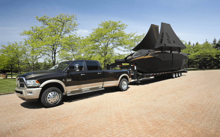 Kronos stealth submarine loaded onto a trailer for ground transport. (Source: Highland Systems) Kronos stealth submarine loaded onto a trailer for ground transport. (Source: Highland Systems)