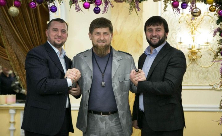 Apti Alaudinov, Ramzan Kadyrov, and Alaudinov’s brother Abdul Alaudinov are pictured together. (Source: Kadyrov_95/Telegram) Apti Alaudinov, Ramzan Kadyrov, and Alaudinov’s brother Abdul Alaudinov pictured together. (Source: Kadyrov_95/Telegram)